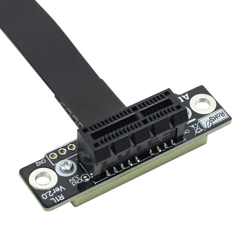 ADT-Link Dual 90Degree Right Angle PCIe 3.0 x1 to x1 Extension Cable R11SL-TL 8G/BPS High Speed PCI Express 1x Riser Card Ribbon Extender - Image 3
